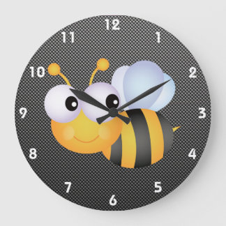 Cute Bee; Sleek Large Clock