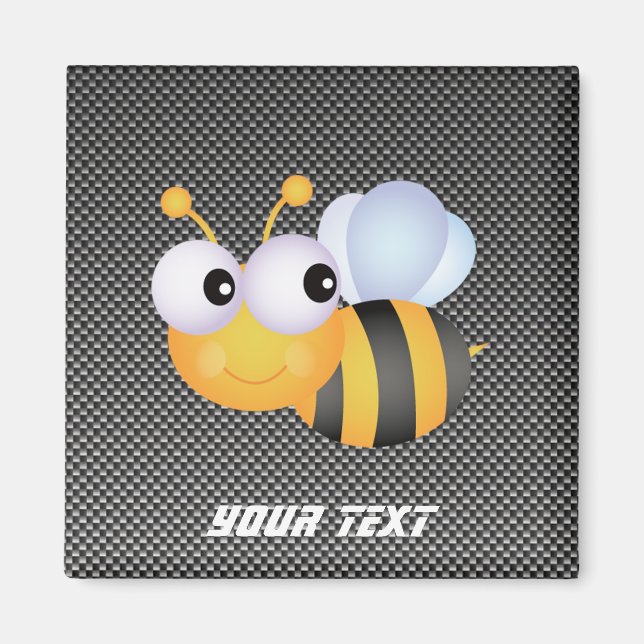 Cute Bee; Sleek Magnet (Front)
