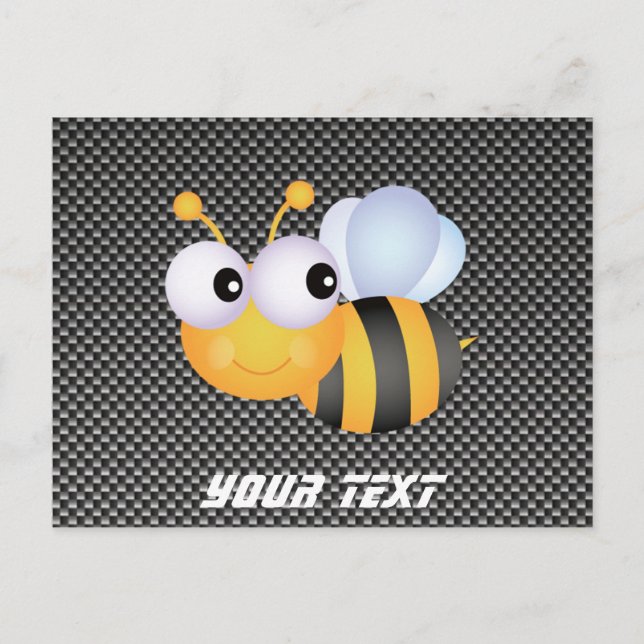 Cute Bee; Sleek Postcard (Front)