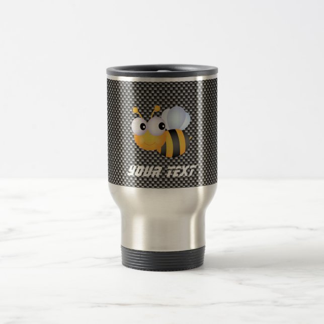 Cute Bee; Sleek Travel Mug (Center)