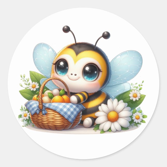 Cute Bee Stickers (Front)