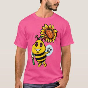 Cute Bee Sunflower T-Shirt