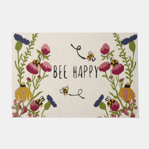 Cute Bee With Flower Rug , Nature Lover Gifts
