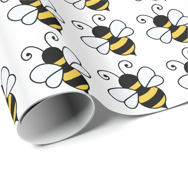 Cute bee wrapping paper (Roll Corner)