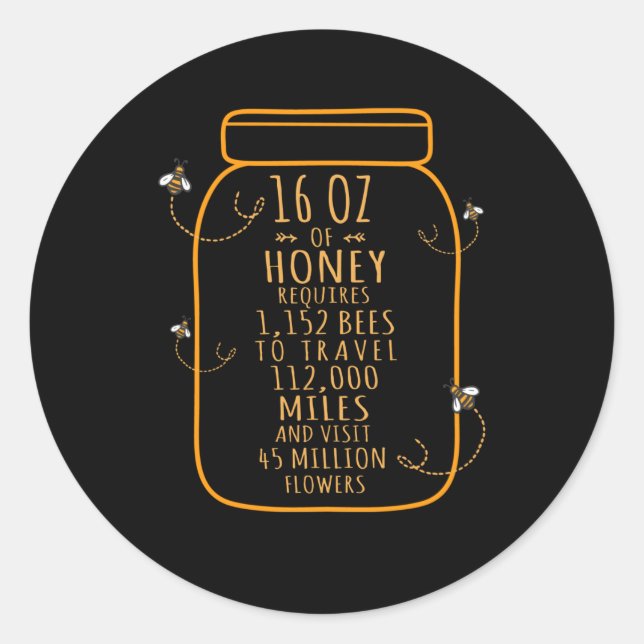 Cute Beekeeping Bee Quote Beekeeper Honey Lover Classic Round Sticker (Front)