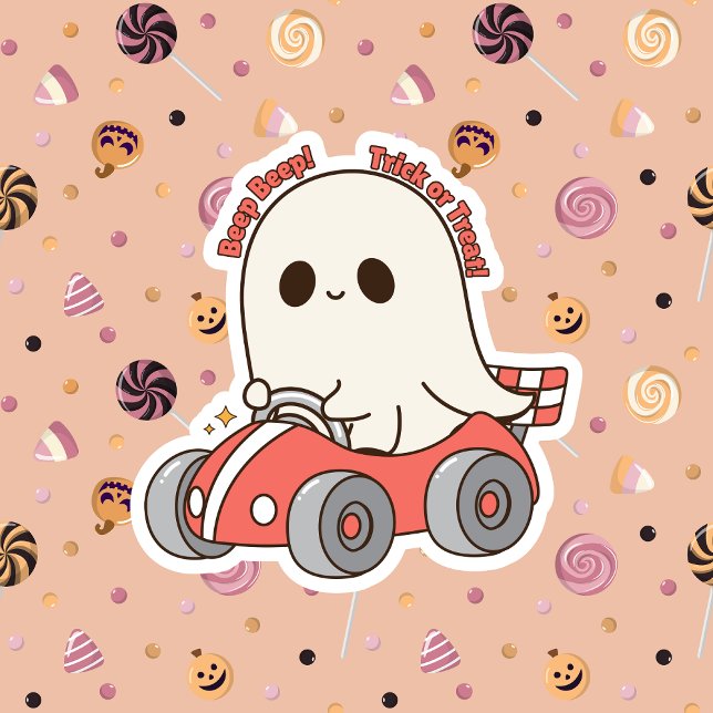Cute Beep Beep Trick or Treat Halloween Ghost (Creator Uploaded)