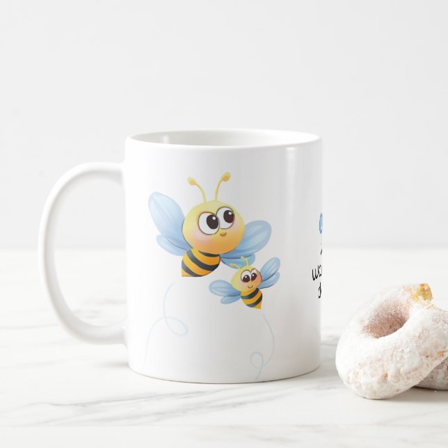 Cute bees Bible verse kids mug (With Donut)