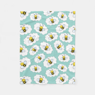 Cute Bees fleece blankets