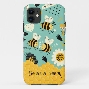Cute bees shapes iPhone Case