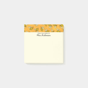 Cute Bees Teacher From the Desk of 3x3 Post-it Notes