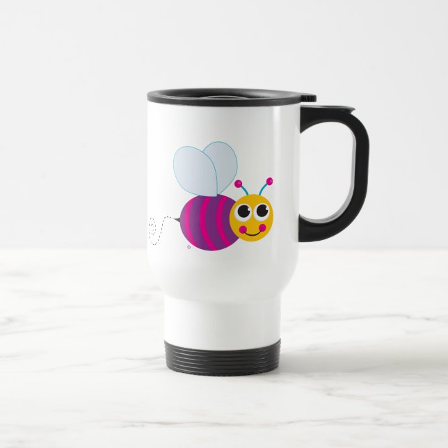 Cute Bees Travel Mug (Right)