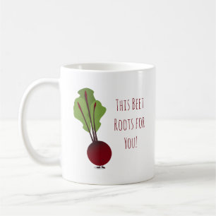 Cute Beet Cartoon Encouragement   Mug