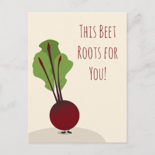 Cute Beet Cartoon Encouragement   Postcard