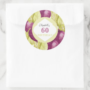 Cute Beets Watercolor Art Personalised Classic Round Sticker