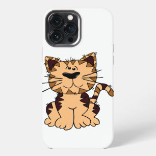 CUTE BEIGE AND BROWN big head CAT iPhone 13 Pro Max Case