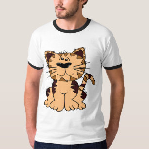 CUTE BEIGE AND BROWN big head CAT T-Shirt