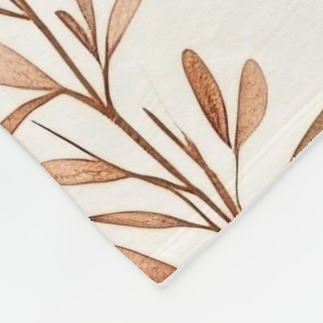 Cute Beige Baby Bear Fleece Blanket (Corner)