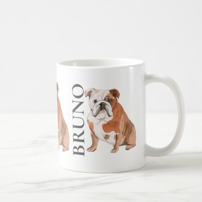 Cute beige colour English Bulldog  Coffee Mug (Right)