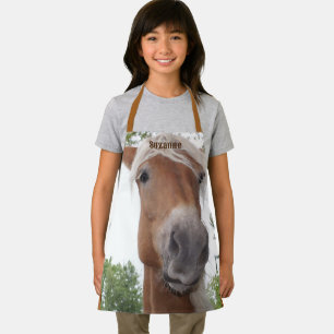 Cute Belgian Draught Horse Face Personalised Apron