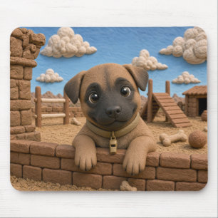 Cute Belgian Malinois Puppy, Baby Dog Mouse Mat
