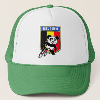 Cute Belgium Cycling Panda Trucker Hat