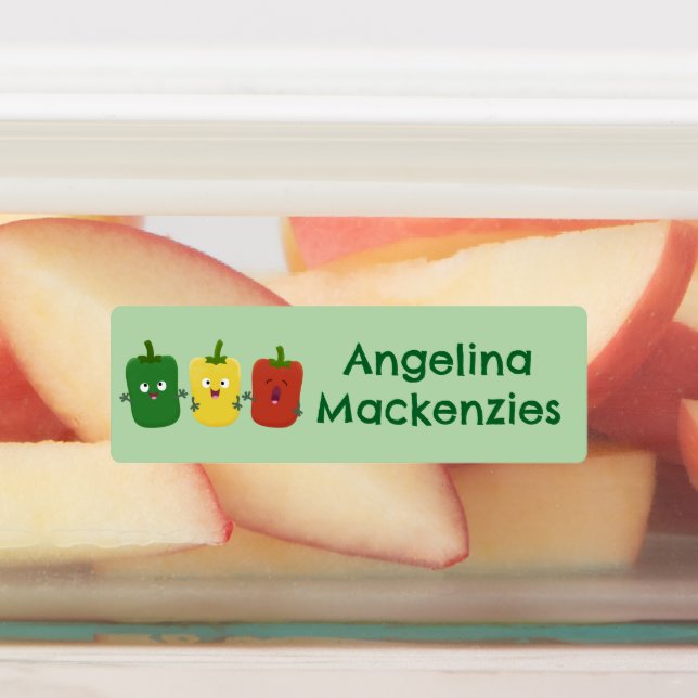 Cute bell pepper capsicum singing personalised  (Affixed)