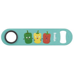 Cute bell pepper capsicum trio singing cartoon