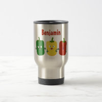 Cute bell pepper capsicum trio singing cartoon