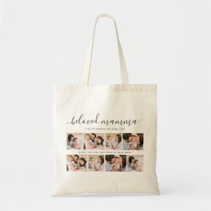 Cute Beloved Mamma Mom Mothers Day Photo Collage Tote Bag