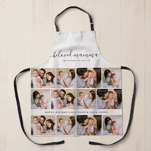 Cute Beloved Mamma Mum Mothers Day Photo Collage Apron