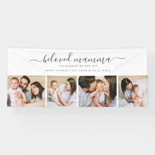 Cute Beloved Mamma Mum Mothers Day Photo Collage Banner