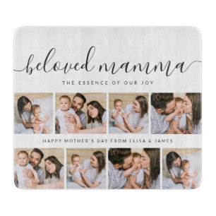 Cute Beloved Mamma Mum Mothers Day Photo Collage Cutting Board