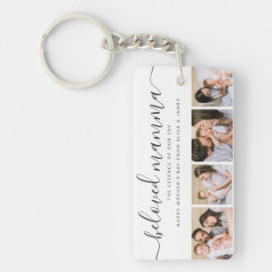Cute Beloved Mamma Mum Mothers Day Photo Collage Key Ring