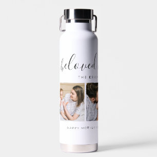 Cute Beloved Mamma Mum Mothers Day Photo Collage Water Bottle