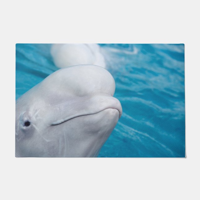 Cute Beluga Whale Sea Animal Doormat (Front)
