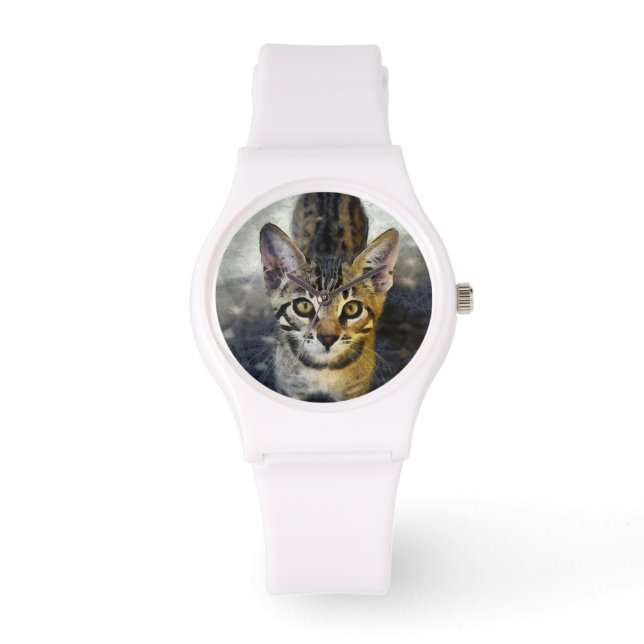 Cute Bengal Kitty Watch (Front)
