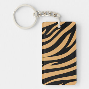 Cute Bengal Tiger Print Acrylic Keychain