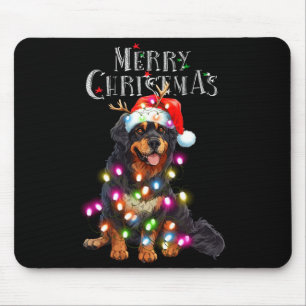 Cute Bernese Mountain Christmas Lights Xmas Dog Lo Mouse Mat