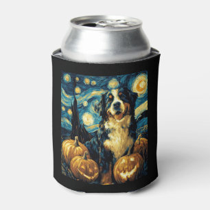 Cute Bernese mountain Dog Halloween Jack O Lantern Can Cooler