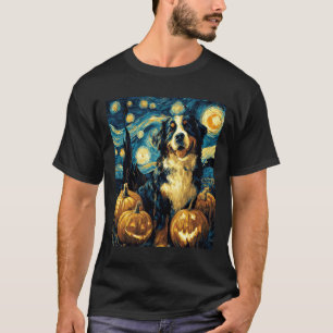 Cute Bernese mountain Dog Halloween Jack O Lantern T-Shirt