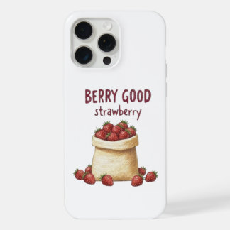Cute Berry Good Strawberry Pun iPhone Case