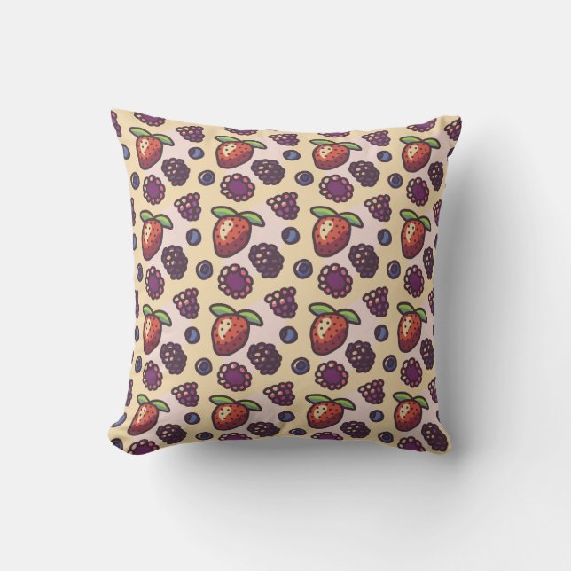 Cute Berry Pattern Cushion (Front)