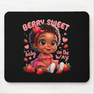 Cute Berry Sweet Baby On The Way Cute Pregnancy Co Mouse Mat
