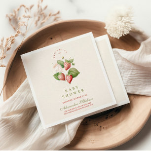 Cute Berry Sweet Baby Shower Napkin