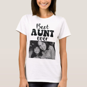 Cute Best Aunt Ever Personalised Photo T-Shirt