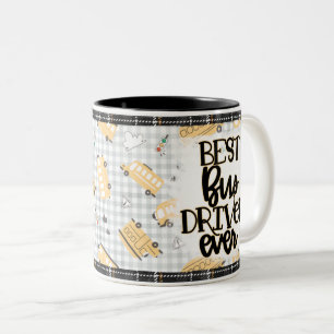 Cute Best Bus Driver Two-Tone Coffee Mug