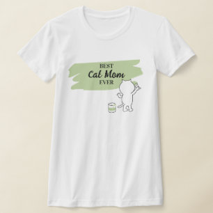 Cute Best Cat Mum Ever Womens Top  T-Shirt