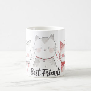 cute best cats friends coffee mug