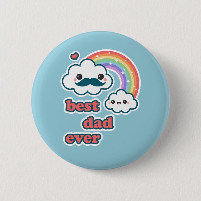 Cute Best Cloud Dad 6 Cm Round Badge (Front)