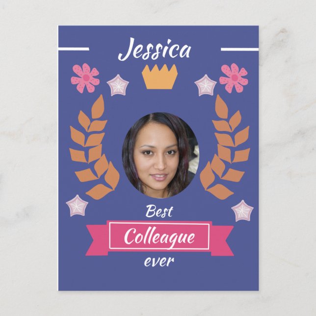 cute best colleague ever  best co-worker - job  postcard (Front)